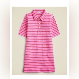 Crewcuts Pink and Red Striped Polo Dress